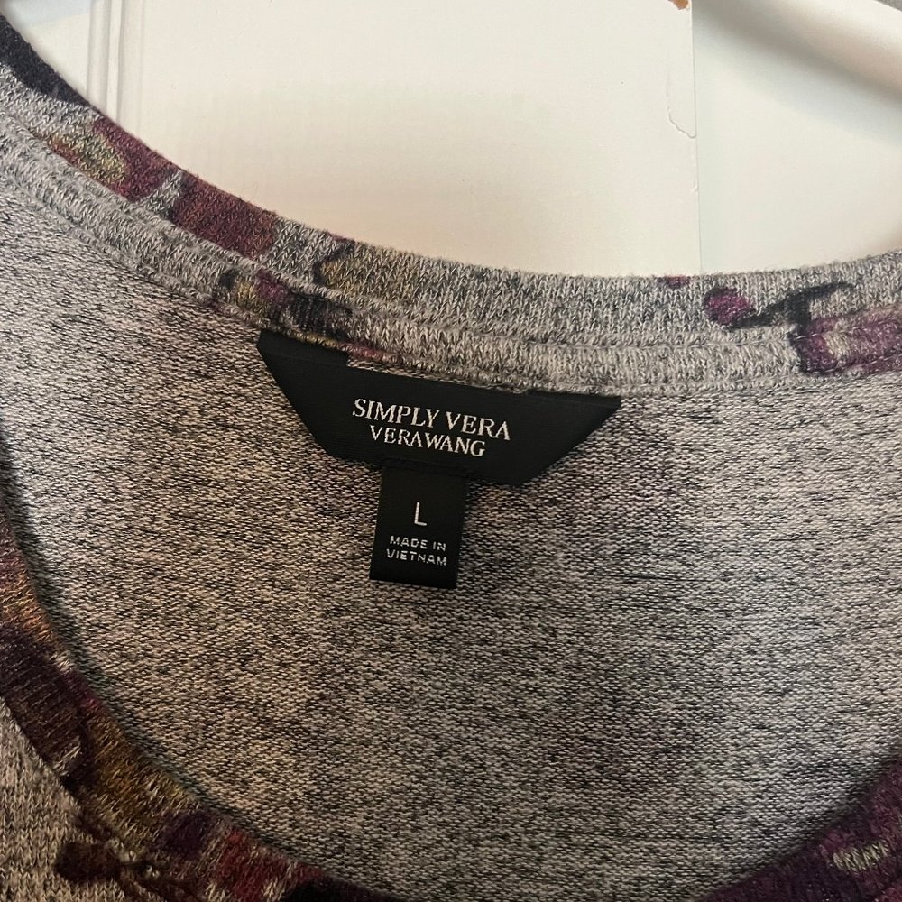 Vera Wang LS Floral Top